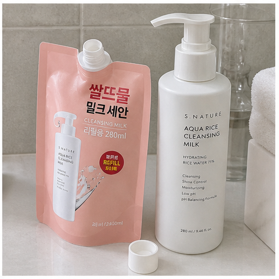 에스네이처 아쿠아 라이스 클렌징밀크 280ml 리필기획 (+… 후기형 사진 9