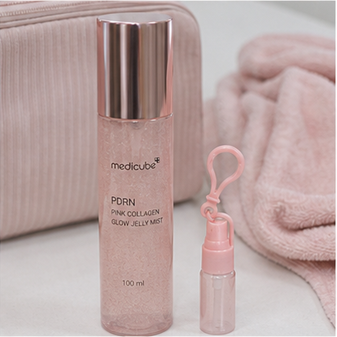 메디큐브 PDRN 핑크 콜라겐 글로우 젤리 미스트 100ml… 후기형 사진 15