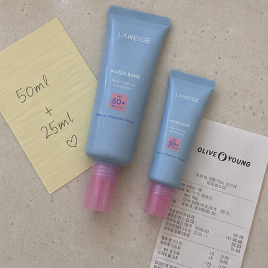 라네즈 워터뱅크 블루 톤업 선크림 50ml 기획 (+25ml) 후기형 사진 15
